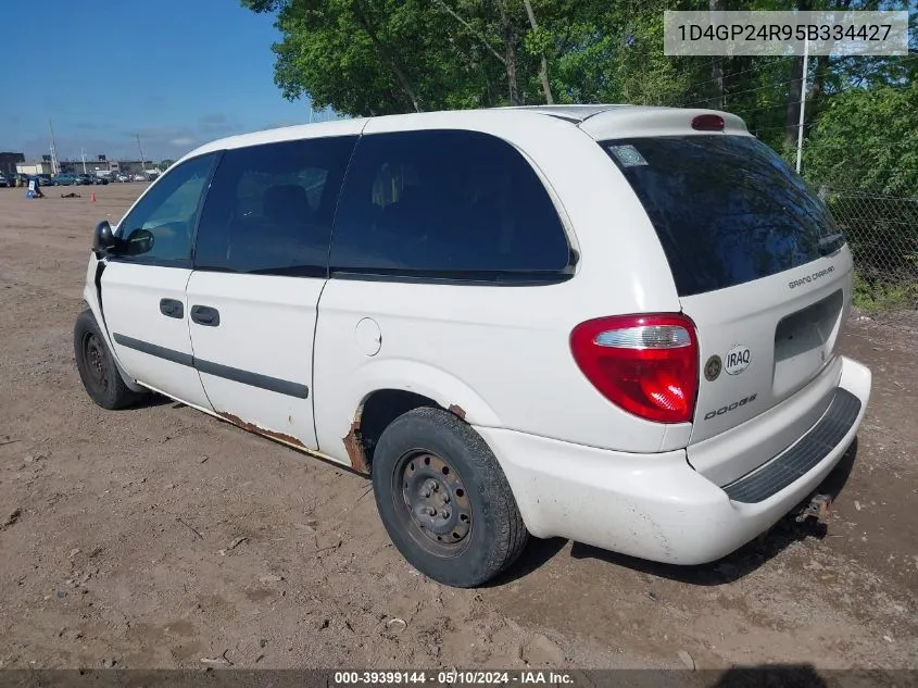 2005 Dodge Grand Caravan Se VIN: 1D4GP24R95B334427 Lot: 39399144