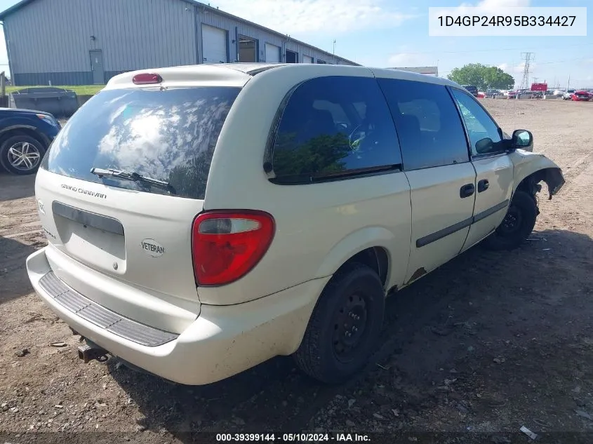 2005 Dodge Grand Caravan Se VIN: 1D4GP24R95B334427 Lot: 39399144