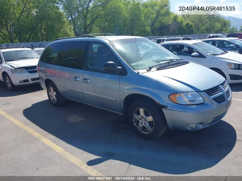 2005 Dodge Grand Caravan Sxt VIN: 2D4GP44L05R481535 Lot: 39427661