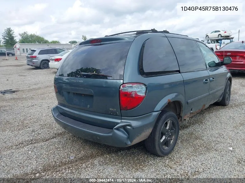 2005 Dodge Caravan Sxt VIN: 1D4GP45R75B130476 Lot: 39442474