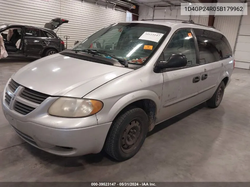 2005 Dodge Grand Caravan Se VIN: 1D4GP24R05B179962 Lot: 39523147