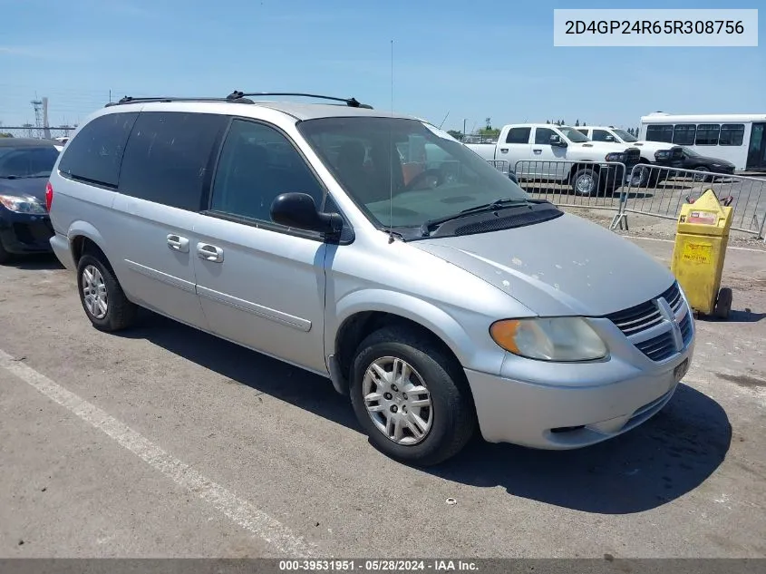 2005 Dodge Grand Caravan Se VIN: 2D4GP24R65R308756 Lot: 39531951