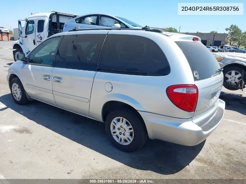 2005 Dodge Grand Caravan Se VIN: 2D4GP24R65R308756 Lot: 39531951