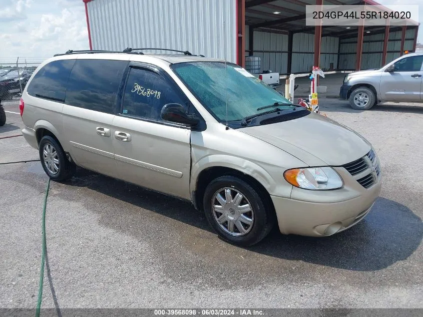 2005 Dodge Grand Caravan Sxt VIN: 2D4GP44L55R184020 Lot: 39568098