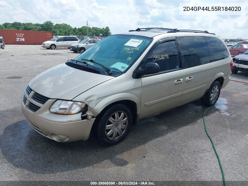 2D4GP44L55R184020 2005 Dodge Grand Caravan Sxt