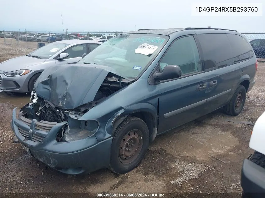 1D4GP24RX5B293760 2005 Dodge Grand Caravan Se