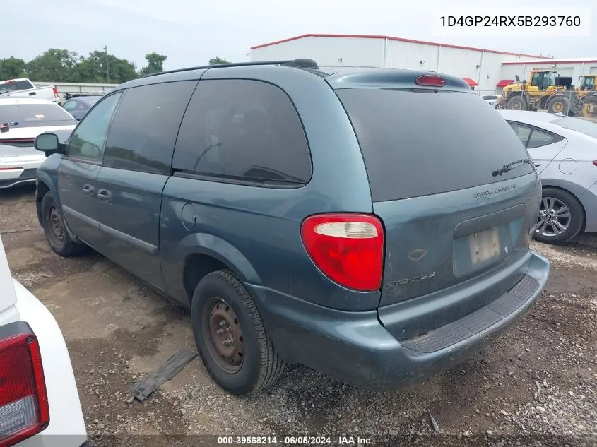 1D4GP24RX5B293760 2005 Dodge Grand Caravan Se