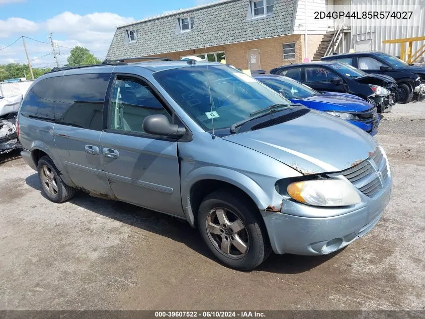 2005 Dodge Grand Caravan Sxt VIN: 2D4GP44L85R574027 Lot: 39607522