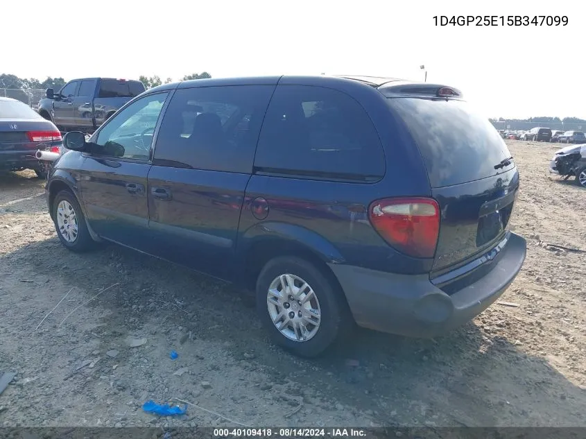 1D4GP25E15B347099 2005 Dodge Caravan Se