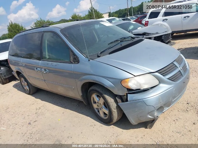 2D8GP44L65R321058 2005 Dodge Grand Caravan Sxt