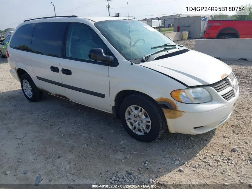 2005 Dodge Grand Caravan Se VIN: 1D4GP24R95B180754 Lot: 40185202