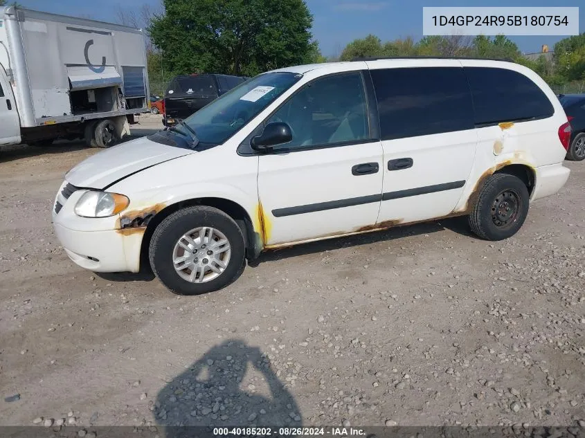 2005 Dodge Grand Caravan Se VIN: 1D4GP24R95B180754 Lot: 40185202