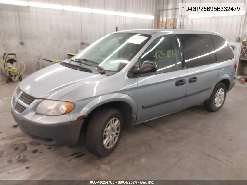 2005 Dodge Caravan Se VIN: 1D4GP25B95B232479 Lot: 40254783