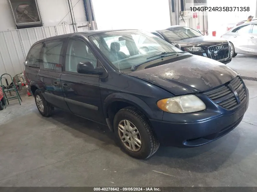 1D4GP24R35B371358 2005 Dodge Grand Caravan Se