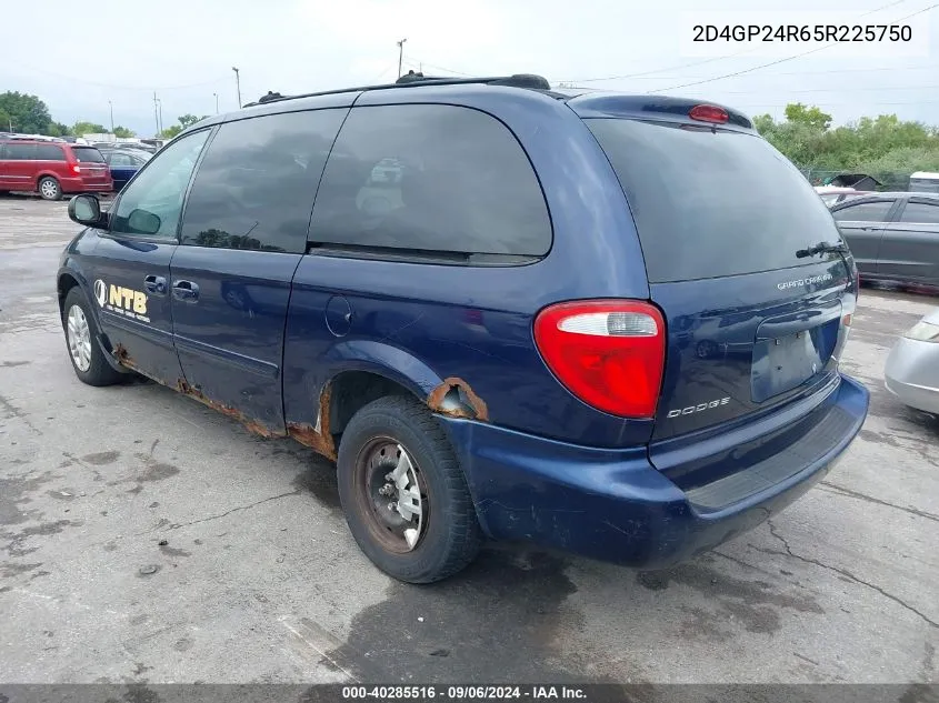 2005 Dodge Grand Caravan Se VIN: 2D4GP24R65R225750 Lot: 40285516