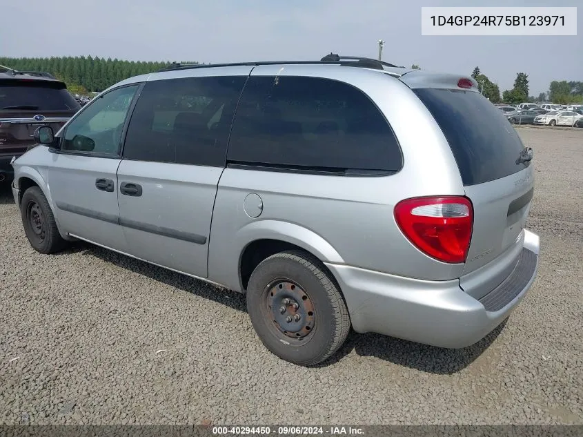 2005 Dodge Grand Caravan Se VIN: 1D4GP24R75B123971 Lot: 40294450