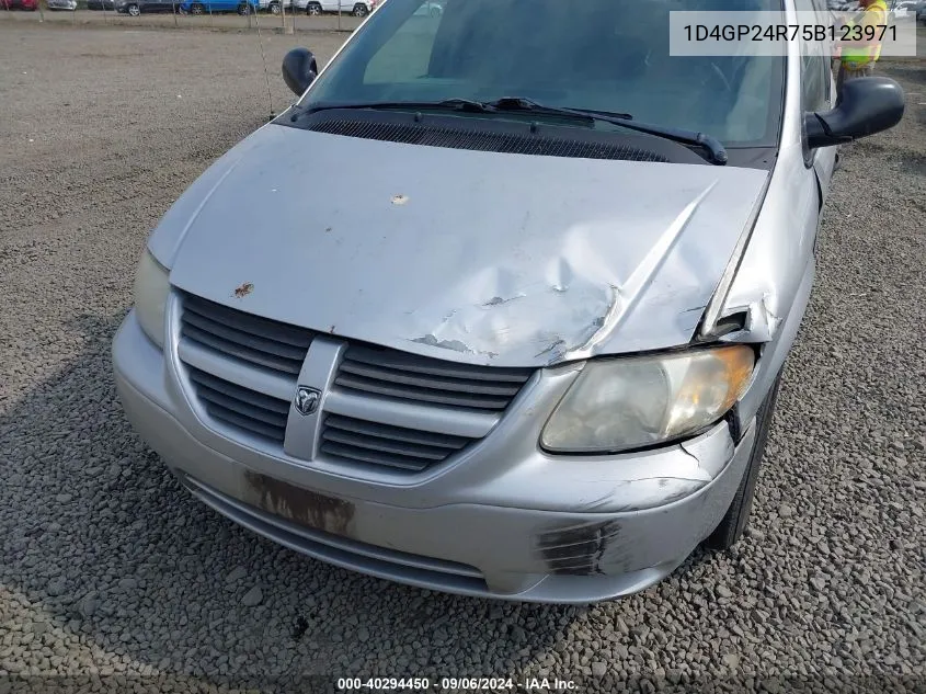 2005 Dodge Grand Caravan Se VIN: 1D4GP24R75B123971 Lot: 40294450