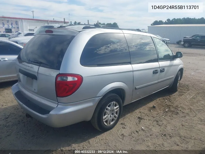 2005 Dodge Grand Caravan Se VIN: 1D4GP24R55B113701 Lot: 40332233