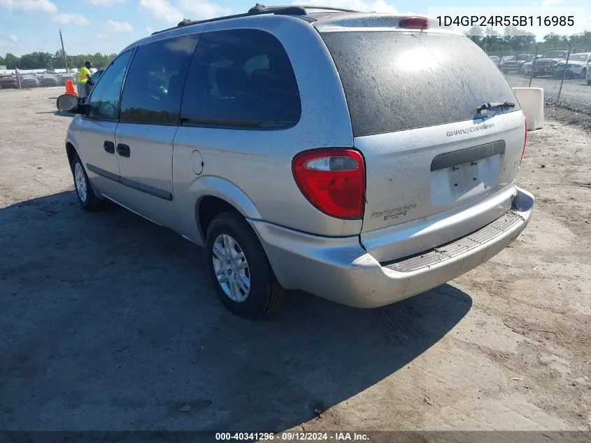 2005 Dodge Grand Caravan Se VIN: 1D4GP24R55B116985 Lot: 40341296