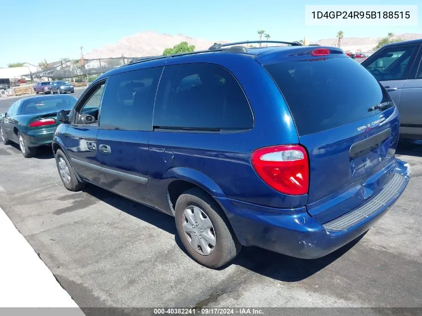 2005 Dodge Grand Caravan Se VIN: 1D4GP24R95B188515 Lot: 40382241