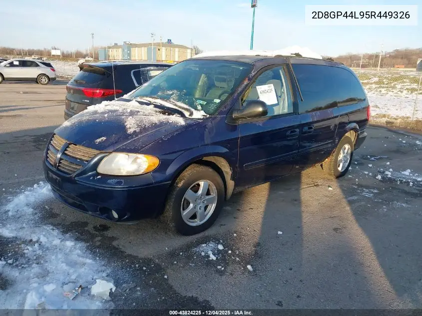 2D8GP44L95R449326 2005 Dodge Grand Caravan Sxt