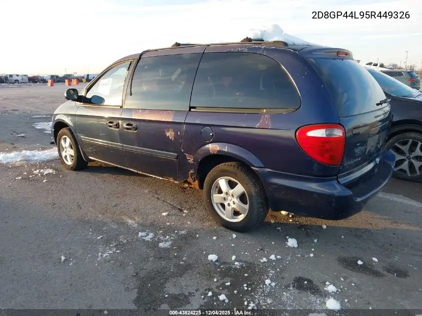 2D8GP44L95R449326 2005 Dodge Grand Caravan Sxt