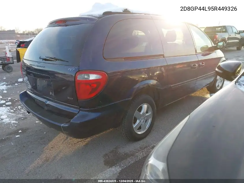 2D8GP44L95R449326 2005 Dodge Grand Caravan Sxt
