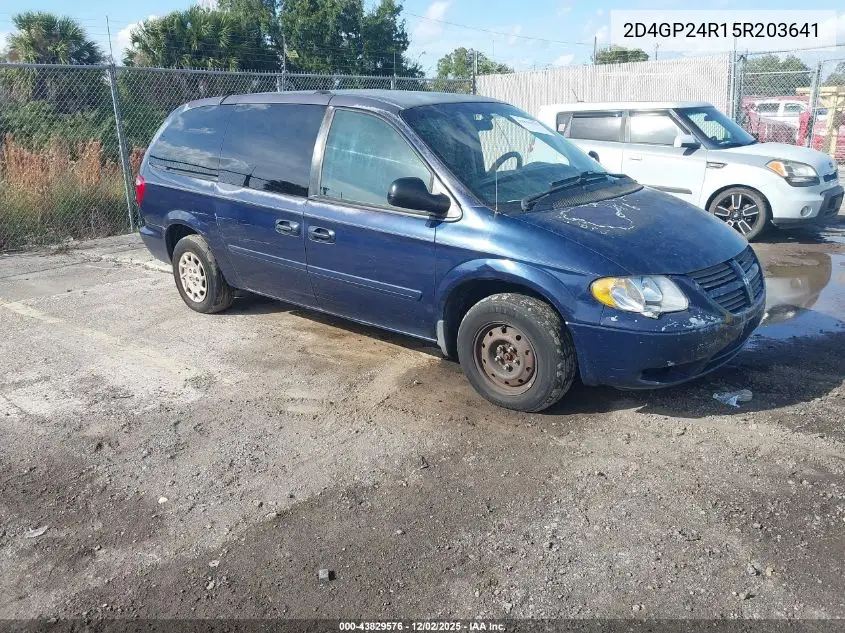 2D4GP24R15R203641 2005 Dodge Grand Caravan Se