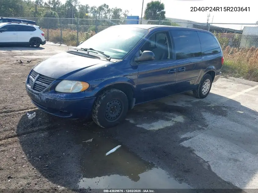 2D4GP24R15R203641 2005 Dodge Grand Caravan Se