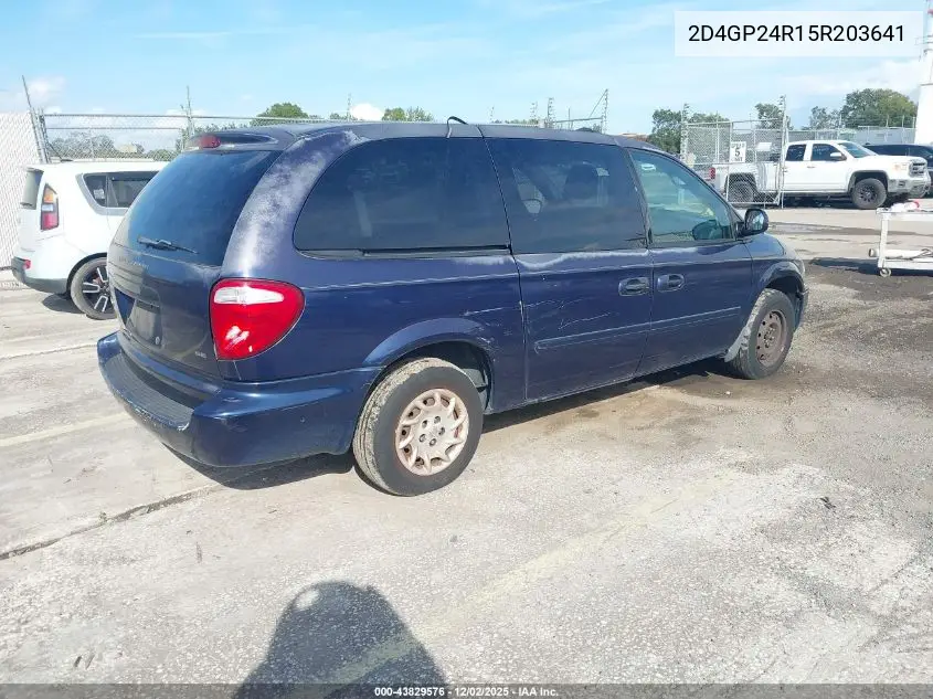 2D4GP24R15R203641 2005 Dodge Grand Caravan Se