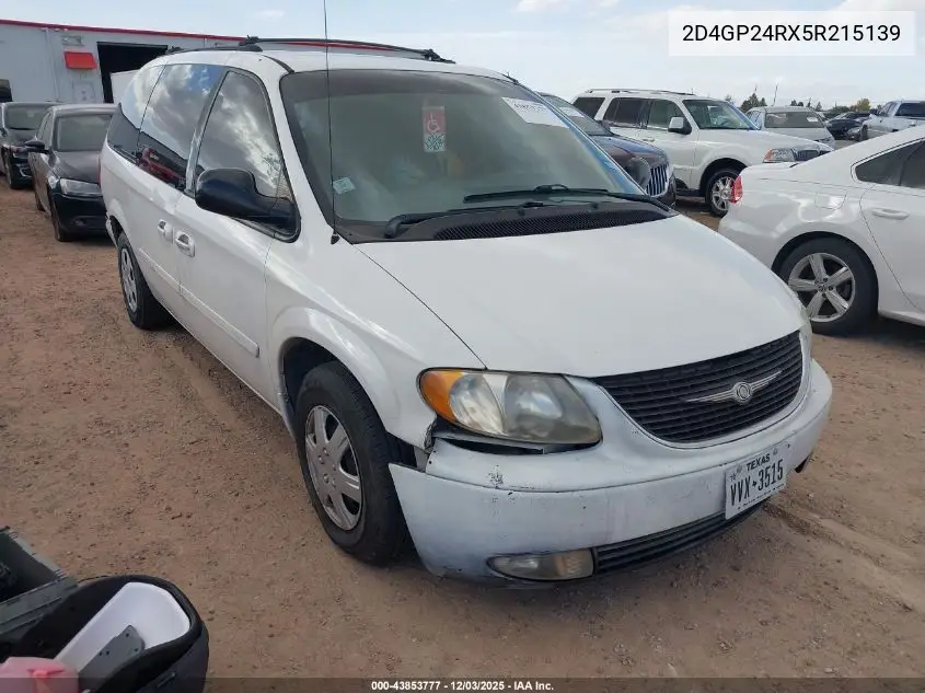 2D4GP24RX5R215139 2005 Dodge Grand Caravan Se