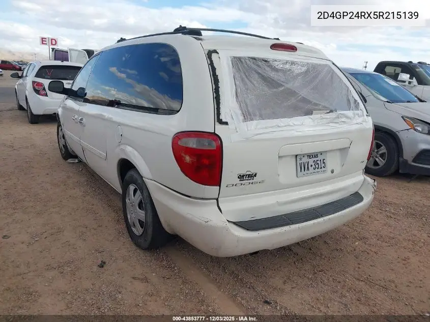 2D4GP24RX5R215139 2005 Dodge Grand Caravan Se