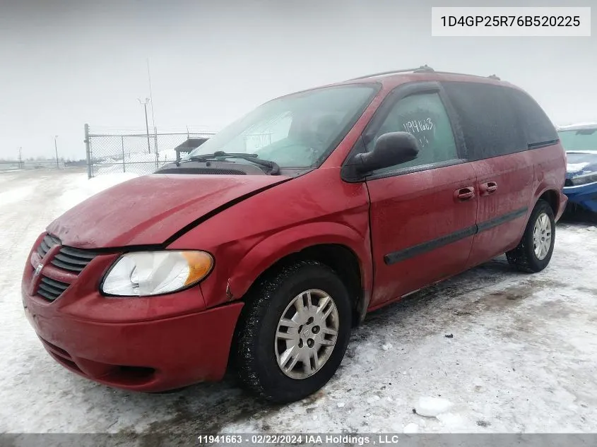 2006 Dodge Caravan VIN: 1D4GP25R76B520225 Lot: 11941663