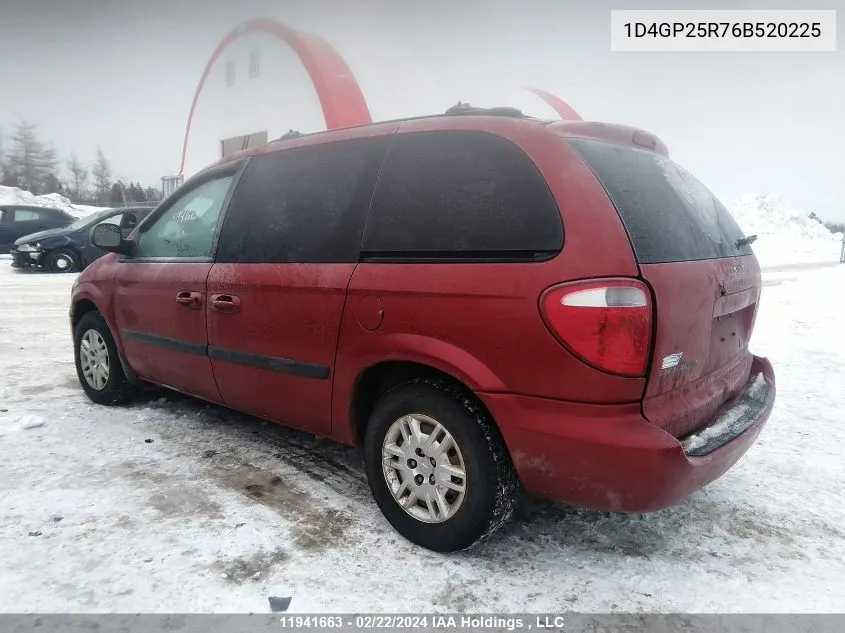 2006 Dodge Caravan VIN: 1D4GP25R76B520225 Lot: 11941663