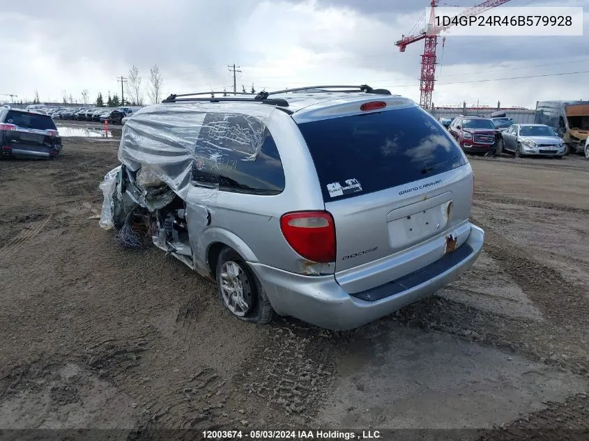 2006 Dodge Grand Caravan VIN: 1D4GP24R46B579928 Lot: 12003674