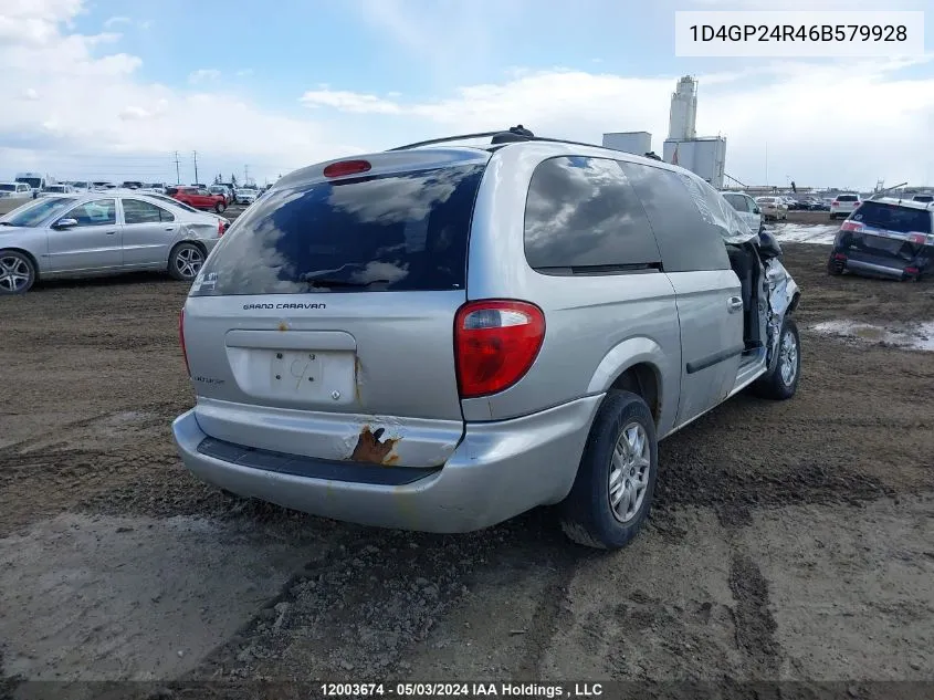 2006 Dodge Grand Caravan VIN: 1D4GP24R46B579928 Lot: 12003674