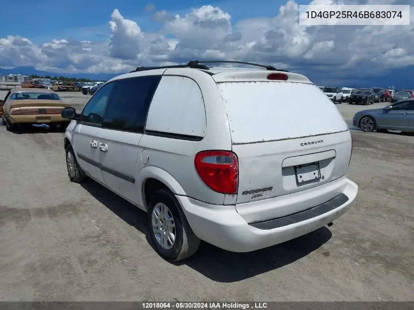 2006 Dodge Caravan VIN: 1D4GP25R46B683074 Lot: 12018064