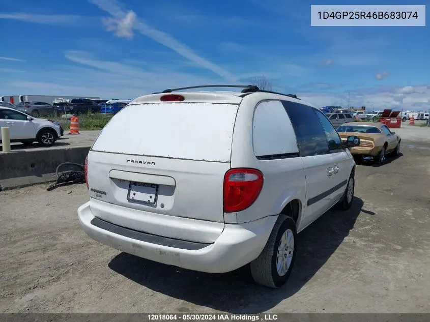 2006 Dodge Caravan VIN: 1D4GP25R46B683074 Lot: 12018064