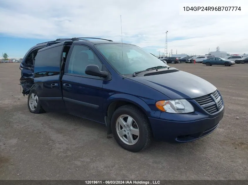 2006 Dodge Grand Caravan VIN: 1D4GP24R96B707774 Lot: 12019611