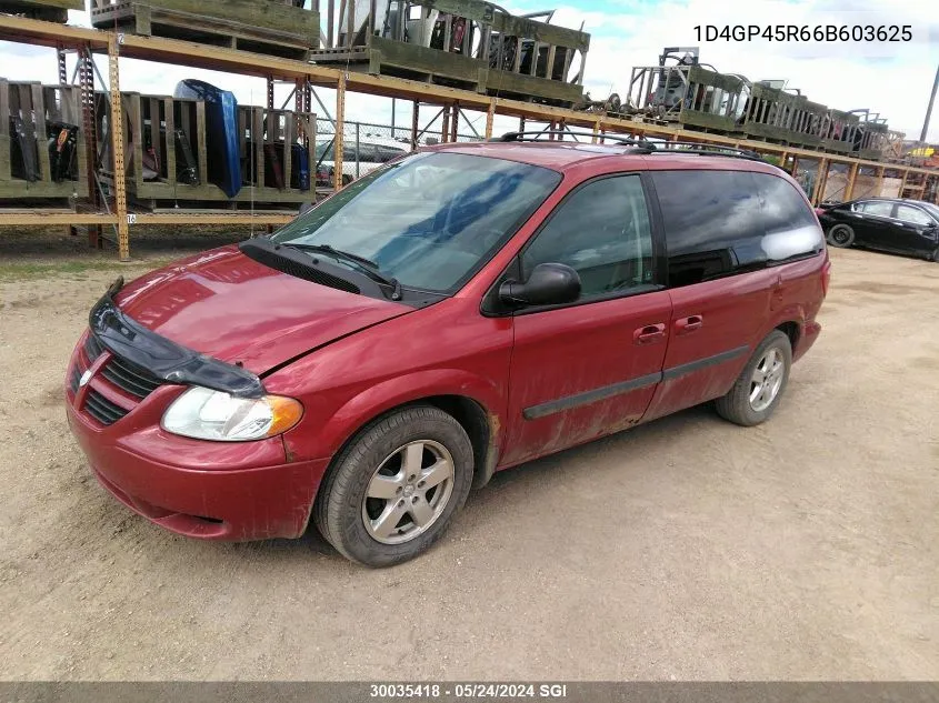 2006 Dodge Caravan Sxt VIN: 1D4GP45R66B603625 Lot: 30035418