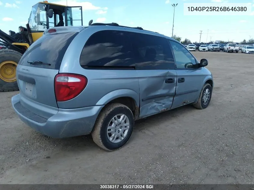 1D4GP25R26B646380 2006 Dodge Caravan Se