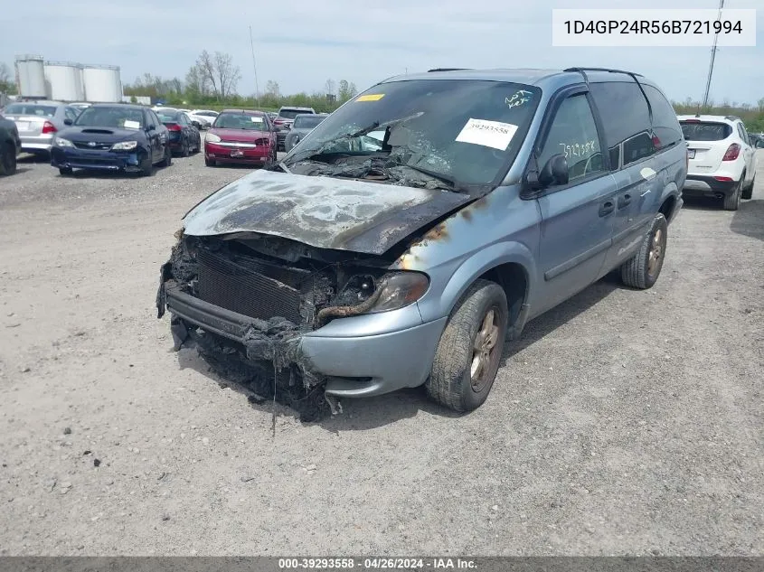 1D4GP24R56B721994 2006 Dodge Grand Caravan Se