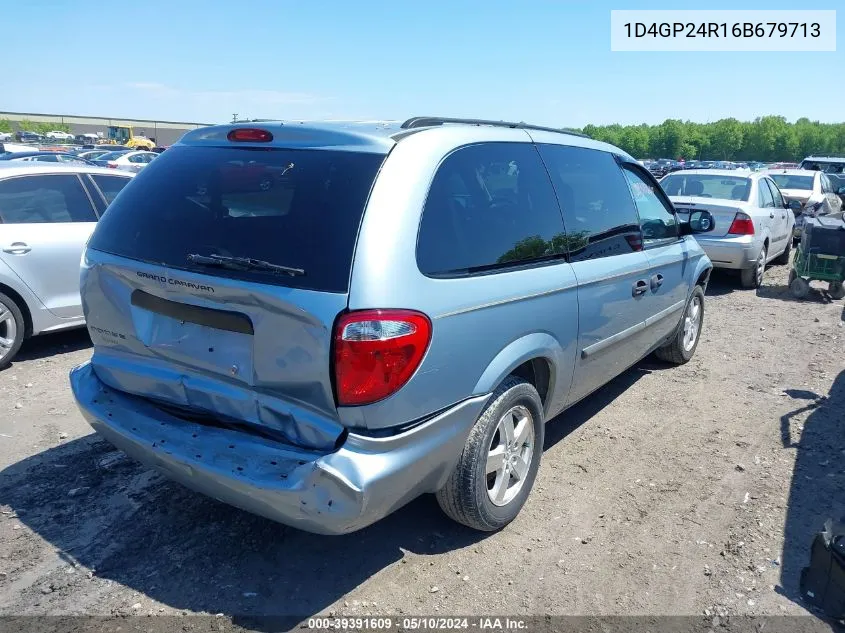 2006 Dodge Grand Caravan Se VIN: 1D4GP24R16B679713 Lot: 39391609