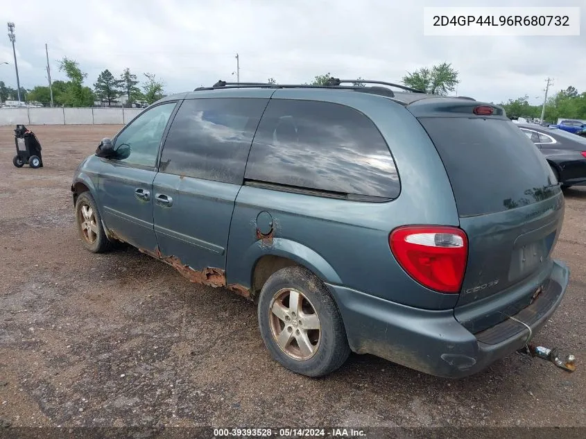 2006 Dodge Grand Caravan Sxt VIN: 2D4GP44L96R680732 Lot: 39393528