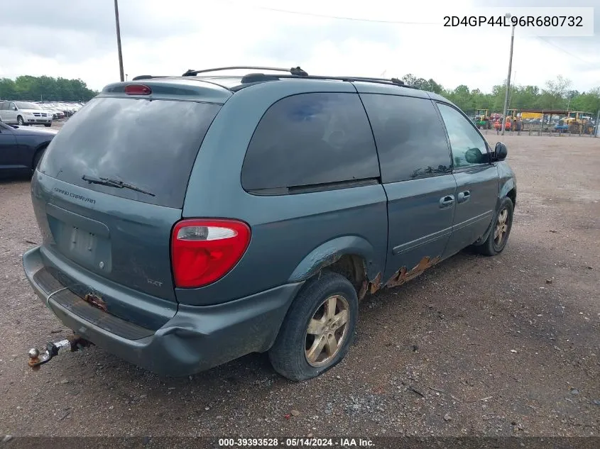 2006 Dodge Grand Caravan Sxt VIN: 2D4GP44L96R680732 Lot: 39393528