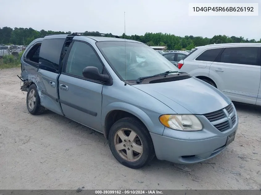 1D4GP45R66B626192 2006 Dodge Caravan Sxt