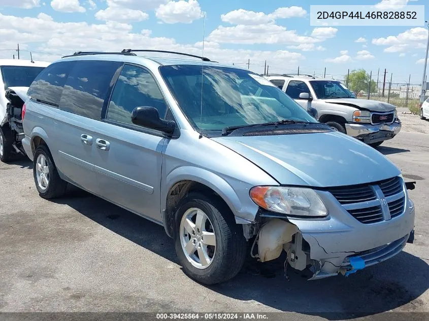 2006 Dodge Grand Caravan Sxt VIN: 2D4GP44L46R828852 Lot: 39425564