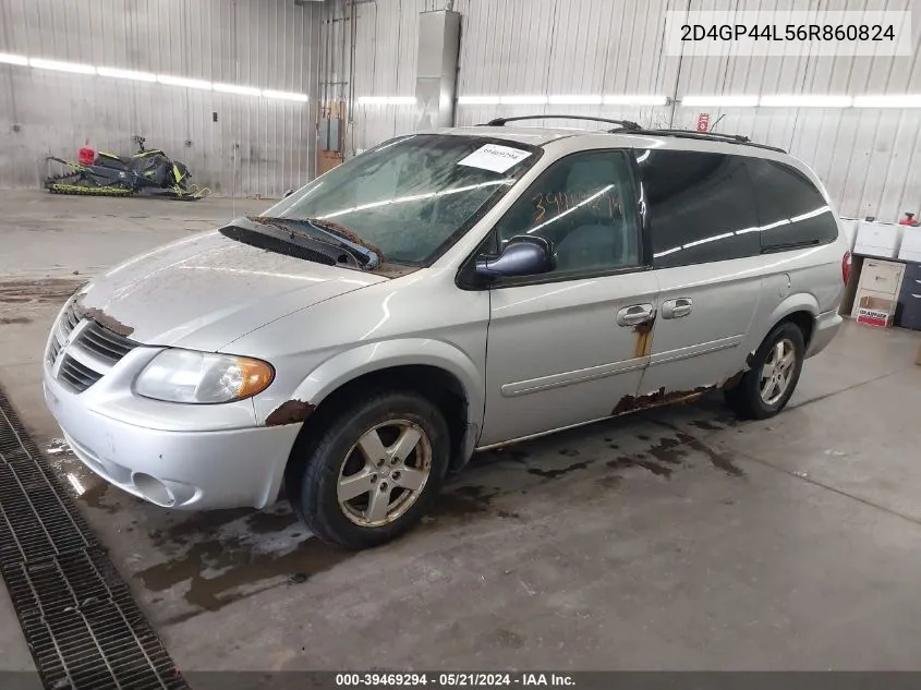 2006 Dodge Grand Caravan Sxt VIN: 2D4GP44L56R860824 Lot: 39469294