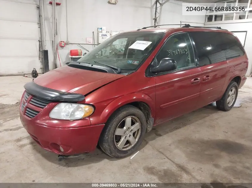 2006 Dodge Grand Caravan Sxt VIN: 2D4GP44L66R855356 Lot: 39469803