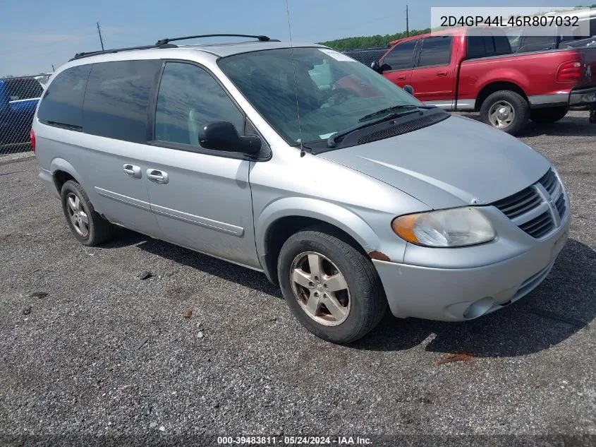 2006 Dodge Grand Caravan Sxt VIN: 2D4GP44L46R807032 Lot: 39483811